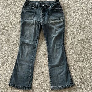 Duplex boot cut dark Jeans with Vintage Appeal